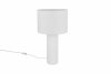 Lampka nocna stołowa ceramiczna podstawa tkaninowy abażur biała minimalistyczna klasyczna BLAIR R51811031 Rl